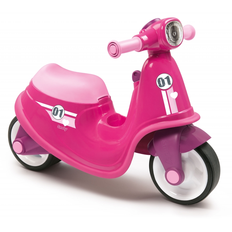 SMOBY Pink paspirtuko važiuojamasis Quiet Pink Scooter ratai