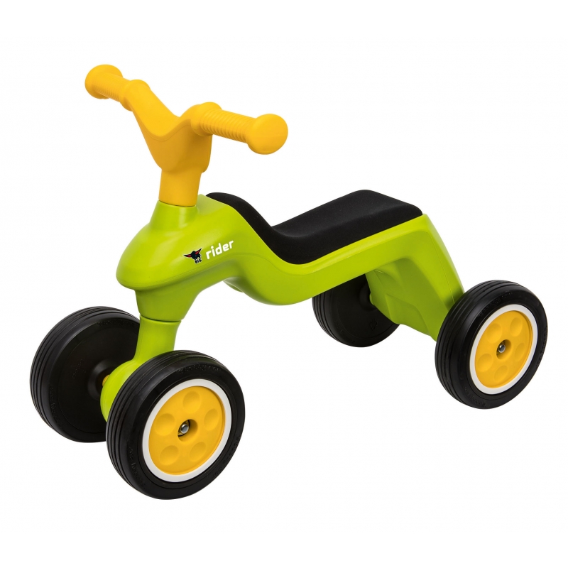 Big Ride-On Balance Bike Quiet Wheels Runbike Green