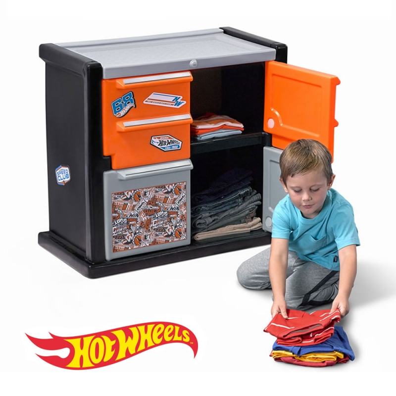 Step2 Hot Wheels™ Race Car Dresser™ berniuko drabužių spinta