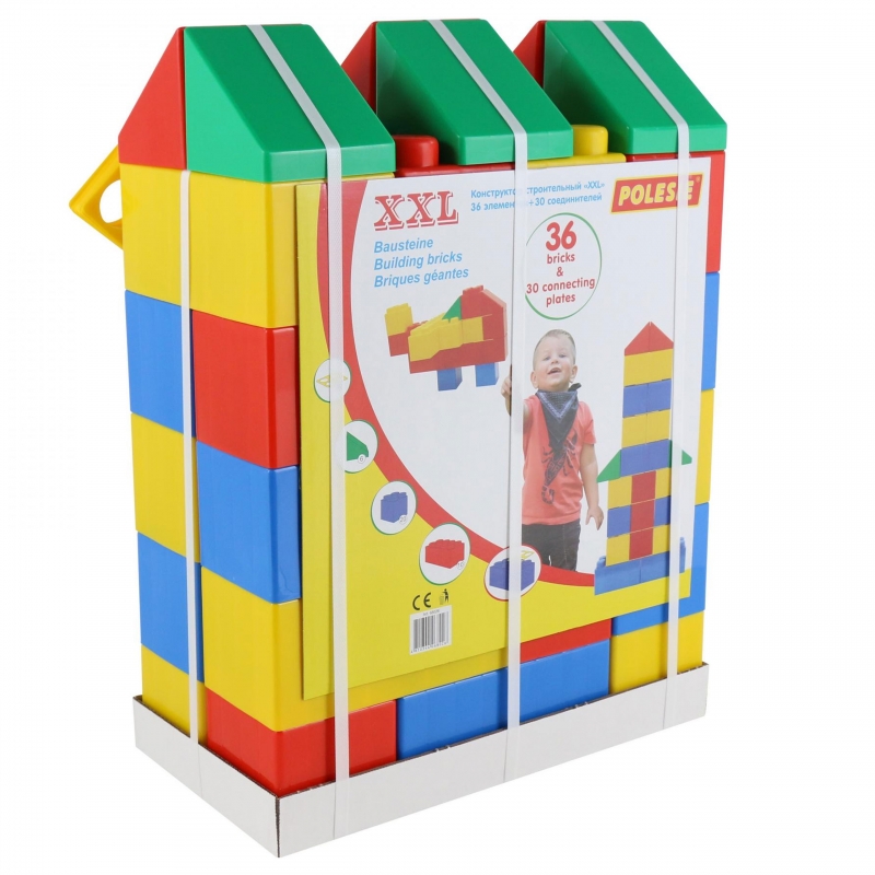 XXL statybiniai blokai 36 elementai + 30 jungčių