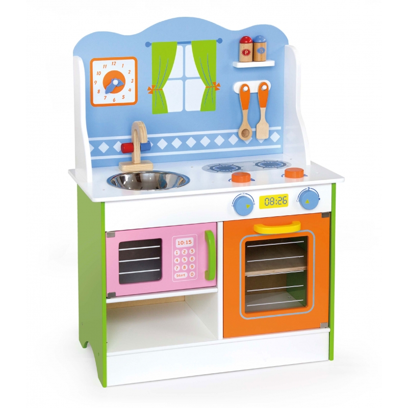 „Viga Toys“ medinė angelinė virtuvė su priedais