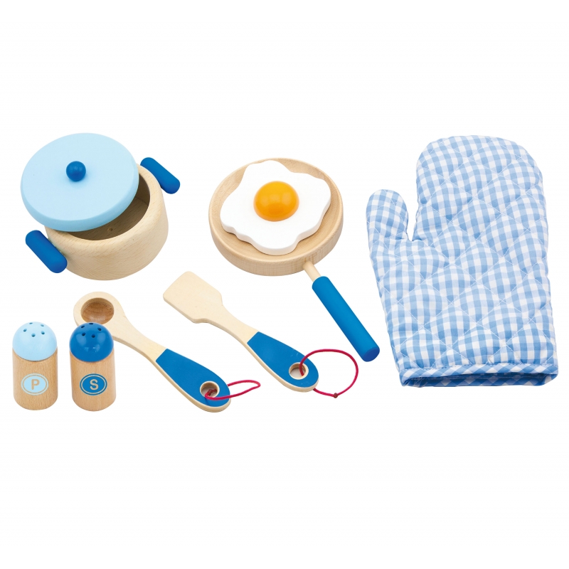 Medinis virtuvės virimo rinkinys Blue Viga Toys