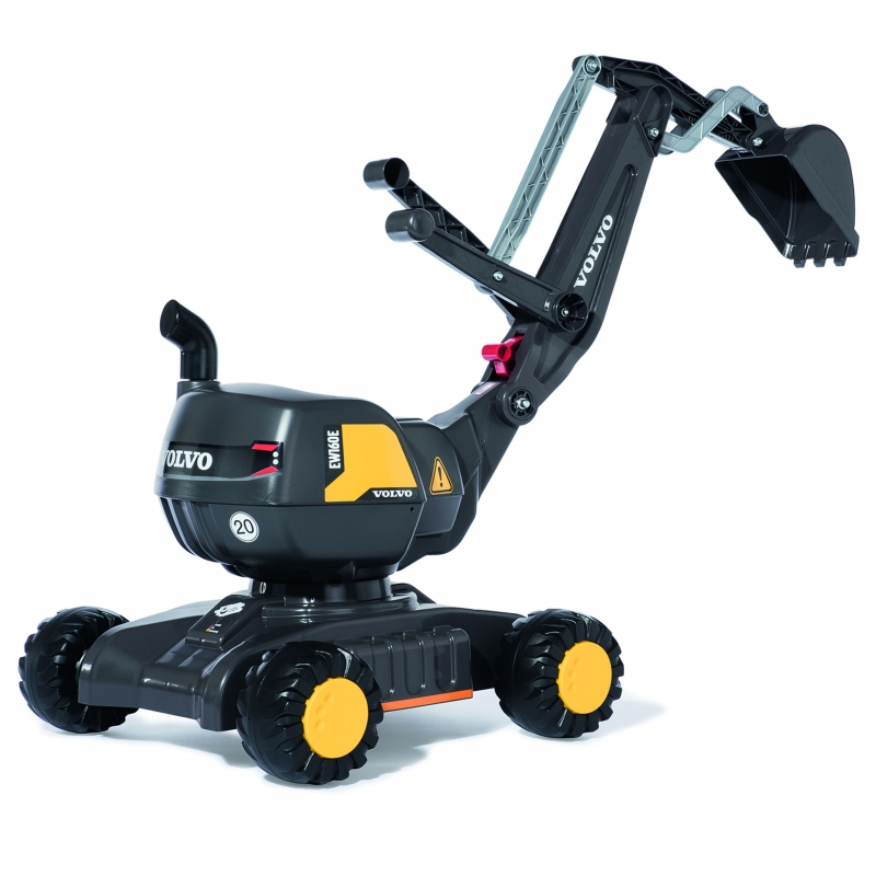 Rolly Toys Volvo rollyDigger savaeigis ekskavatorius – juodas rotacinis važiavimas