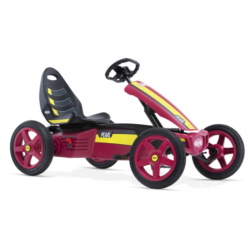 BERG Gokart Rally Pearl Pink Pripučiami ratai 4-12 metų iki 60 kg