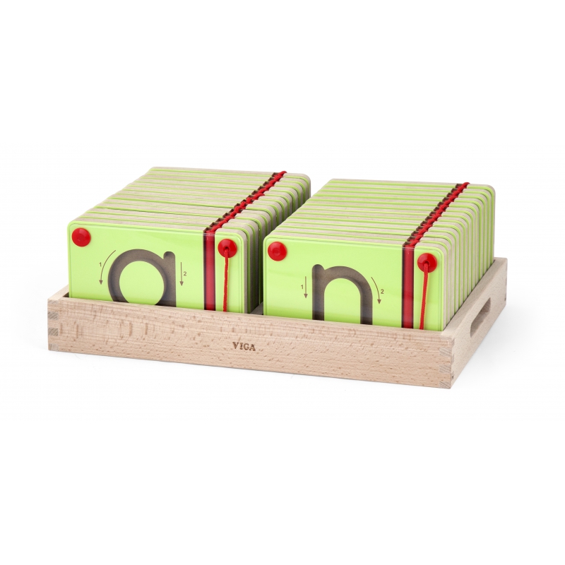 Magnetinės tabletės, mokančios rašyti mažas raides Viga Toys Montessori