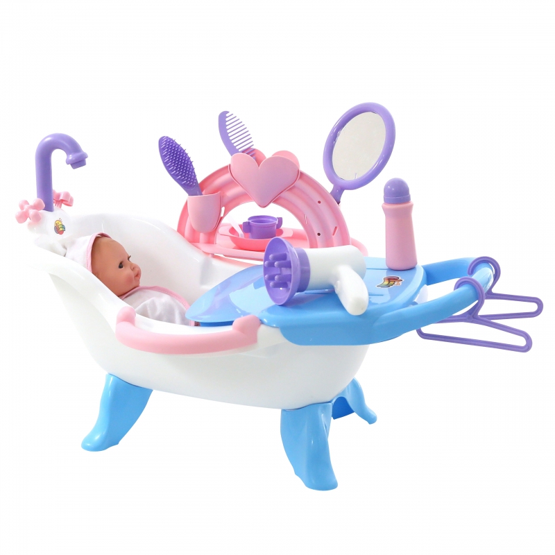 Didelė DOLL Vonia lėlėms, 21 priedas