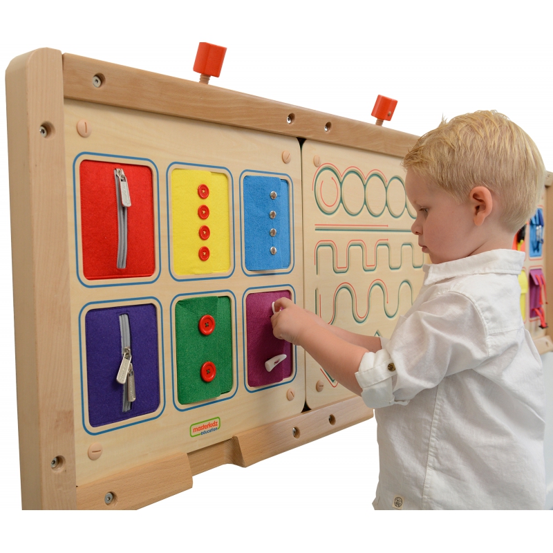 MASTERKIDZ sieninė diagrama atidarymo ir uždarymo spynos slankikliai mygtukai Montessori