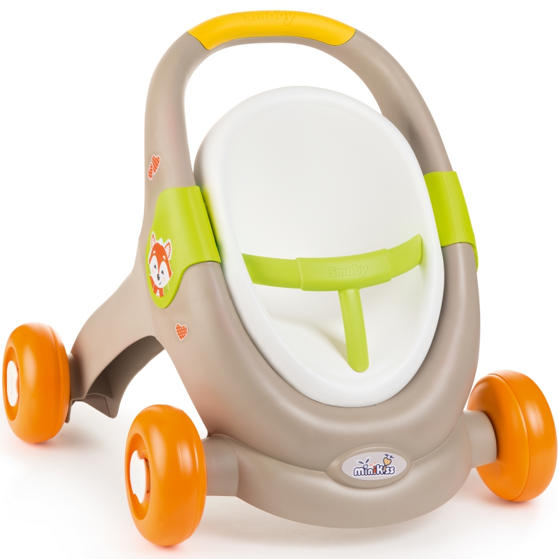 SMOBY MiniKiss 3in1 vaikštynės vežimėlis