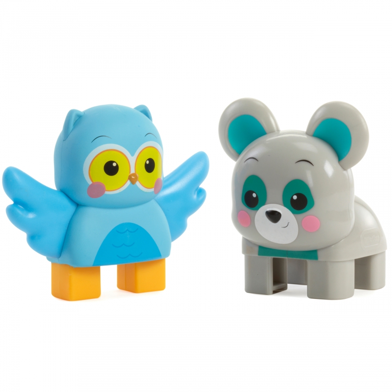 Little Tikes 2 Pelėdos ir lokio figūrėlės vaflinės kaladėlės
