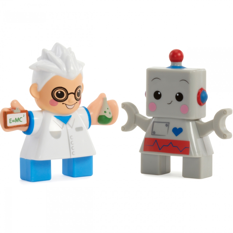 Little Tikes 2 figūrėlės Mokslininkas ir robotas blokuoja vaflius