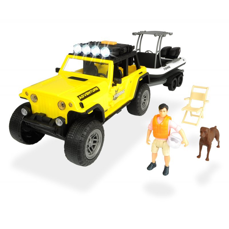 DICKIE Play Life Fishing Trip Set Jeep su vilkiku ir valtimi