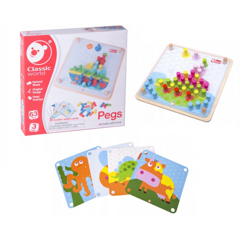 Dėlionės žaidimas CLASSIC WORLD Wooden Peg