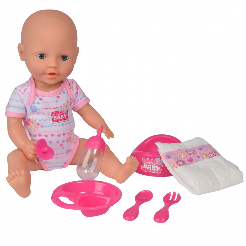 Simba New Born Baby Baby Doll su 7 priedais. 38 cm