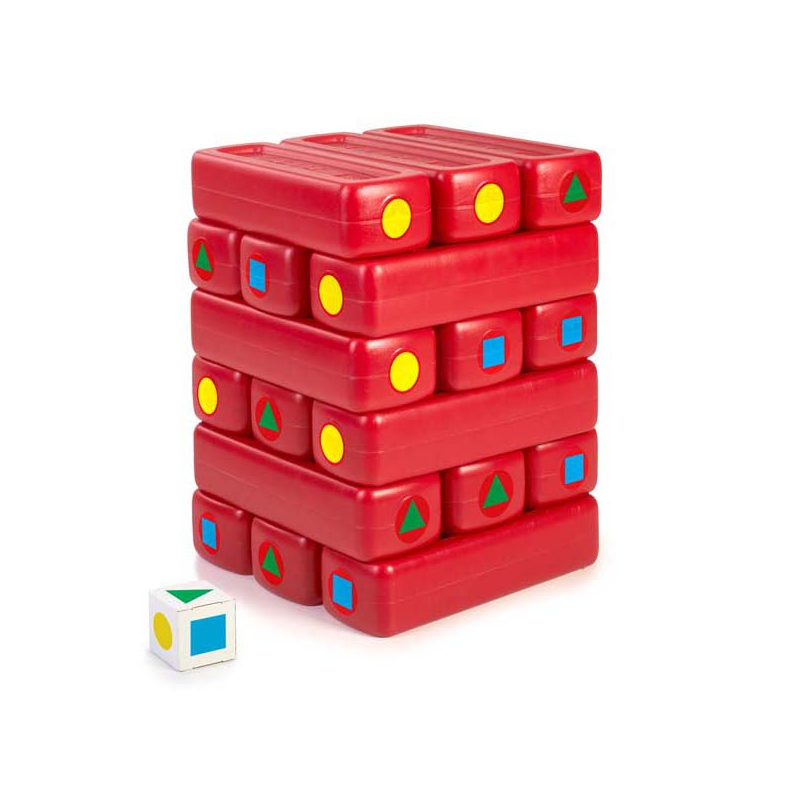 FEBER Mega Large Blocks Jenga Tower 18 blokų + kauliukai