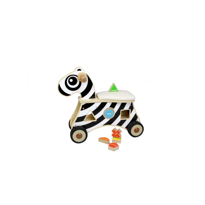 MASTERKIDZ Ride-on Shape Sorter Zebra Montessori