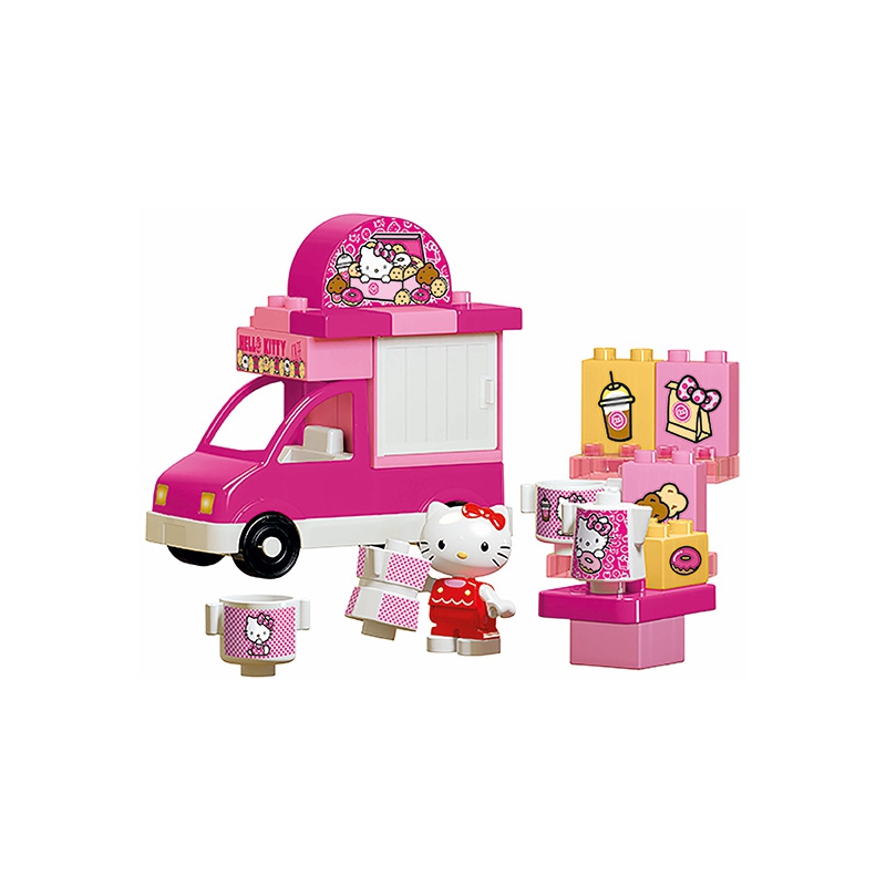 BIG Bloxx Hello Kitty Blocks automobilių ledų salonas + figūrėlė (26 vnt.)