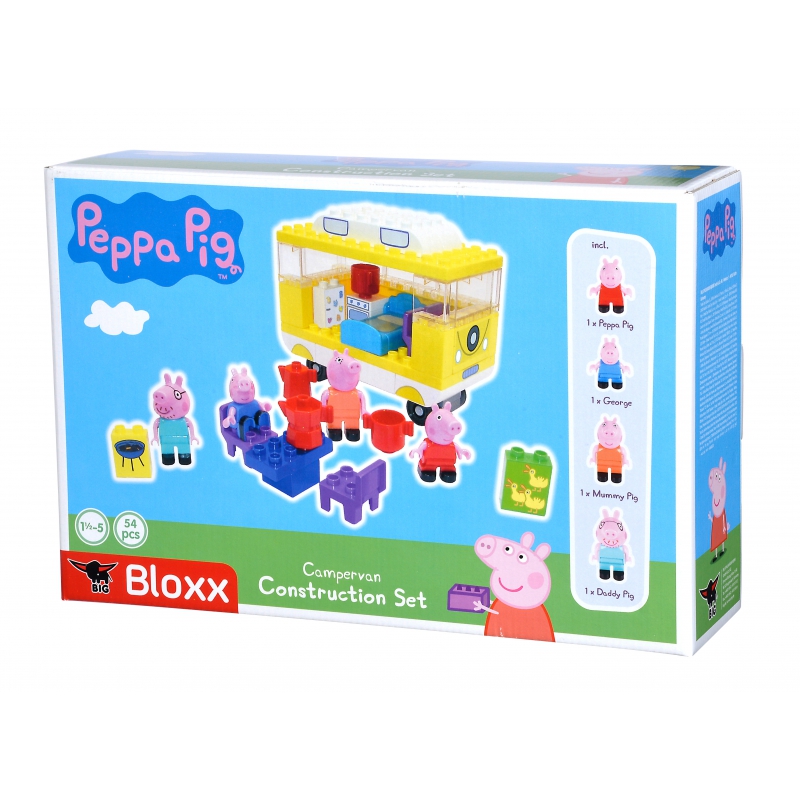Big Bloxx kaladėlės Peppa Pig Camper + 4 figūrėlės 54 vnt.