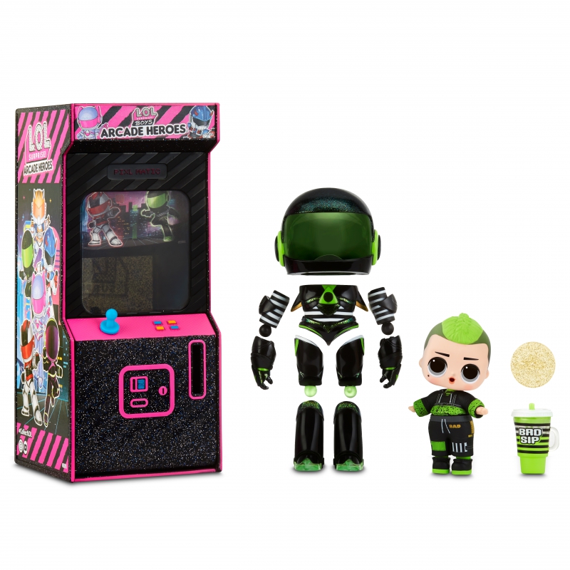 L.O.L Surprise Boys Arcade Heroes Bhaddie Bro lėlė arkadinėje mašinoje
