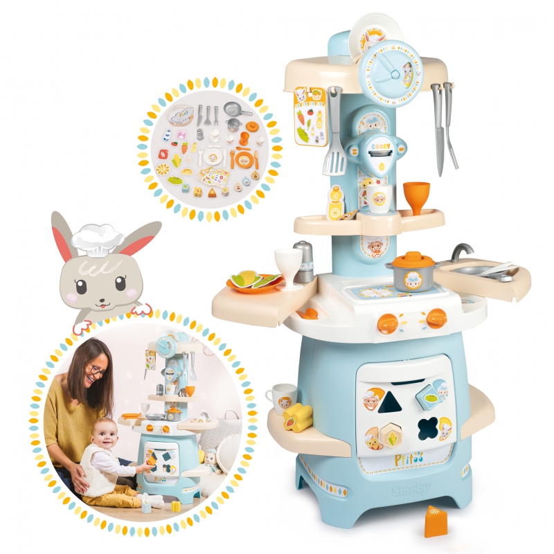 SMOBY Ptitoo Mano pirmoji mėlyna virtuvė 2in1