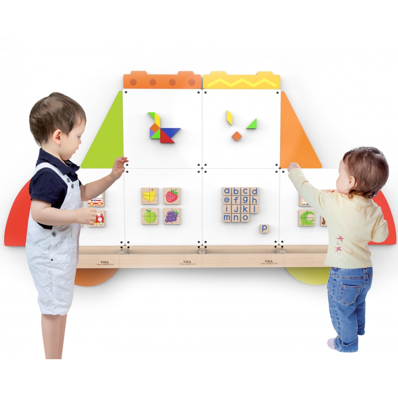 VIGA Magnetinė lenta - Montessori automobilis