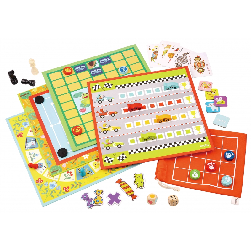 TOOKY TOY žaidimo rinkinys 18in1 šaškės Sudoku kortos Tic Tac Toe