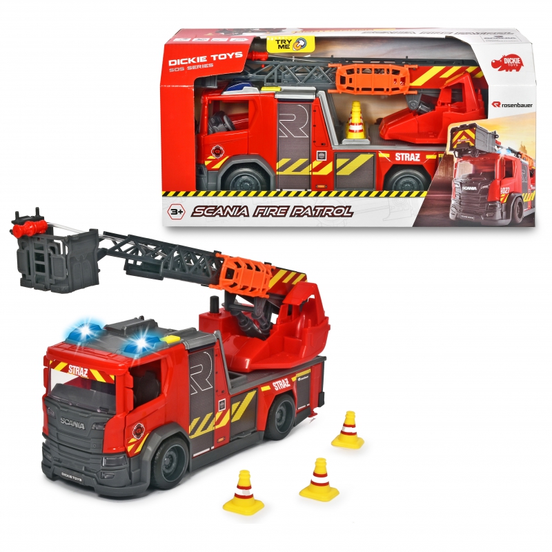 Dickie SOS – ugniagesių komanda su Scania kopėčiomis Light Sound