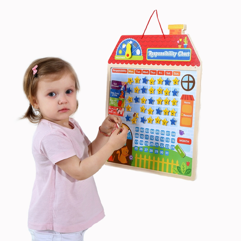 TOOKY TOY Medinė atsakomybės lentelė Elgesio kalendorius