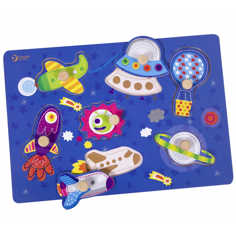 Dėlionė Dėlionė su smeigtukais Space Classic World