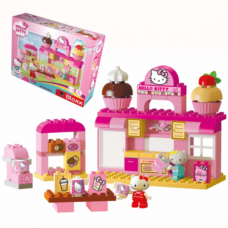 BIG Blocks Hello Kitty konditerijos gaminiai + 2 figūrėlės (82 vnt.)