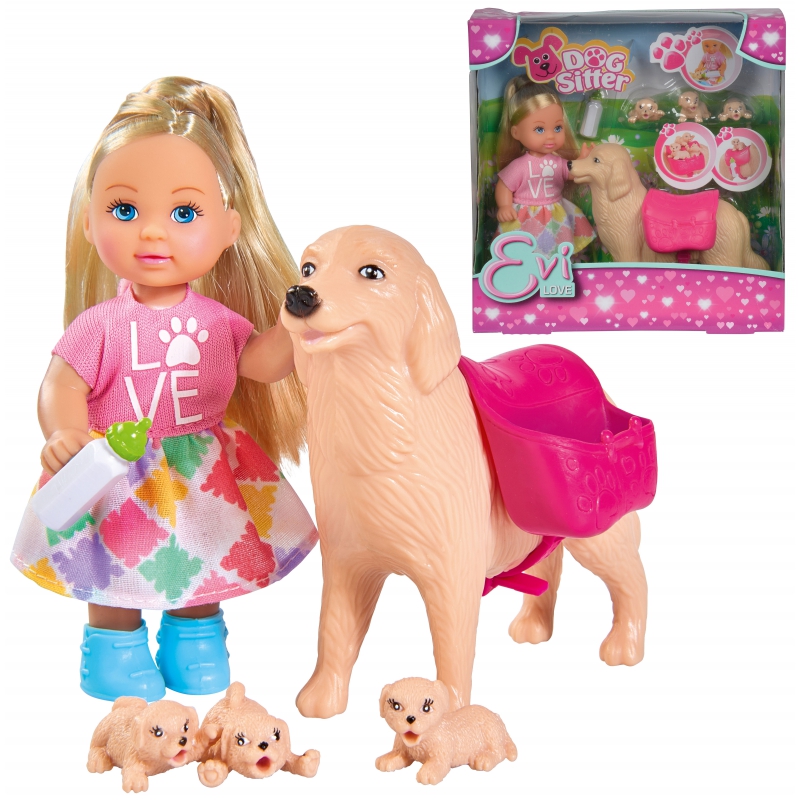 SIMBA Doll Evi šunų auklė + šunys