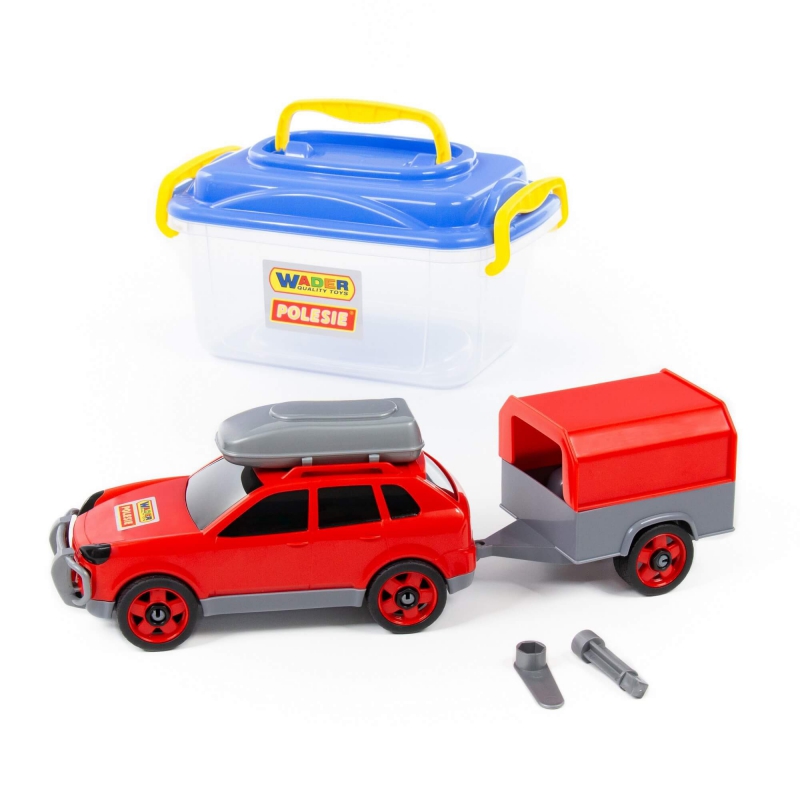 Rinkinys surinkti automobilį su priekaba + rakteliais