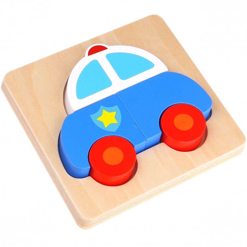 TOOKY TOY dėlionė dėlionės stori blokai Police 5 vnt.