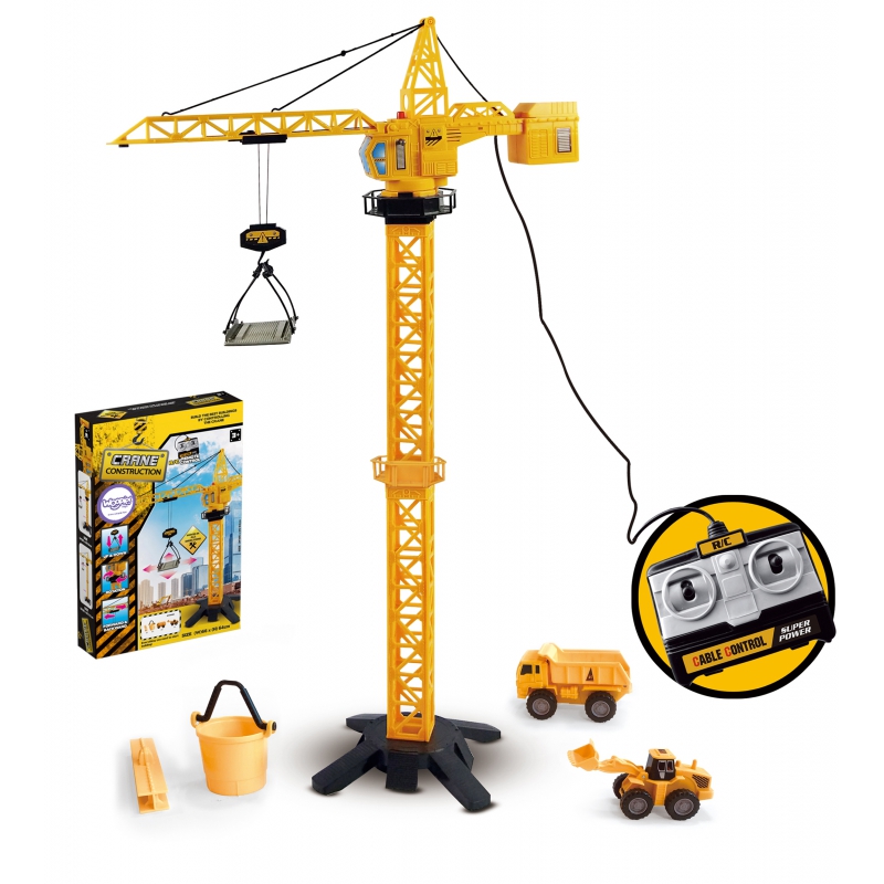 WOOPIE Crane nuotolinio valdymo kranas 103 cm R/C sunkvežimių ekskavatorius + 4 priedai