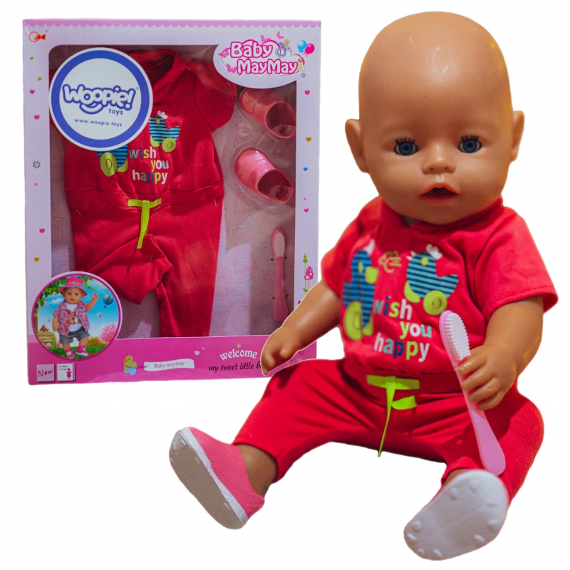 WOOPIE HAPPY pižamos drabužiai Rožiniai lėlėms 43-46 cm