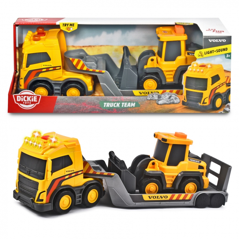 DICKIE automobilis vilkikas su buldozeriu Volvo Truck Team 32cm
