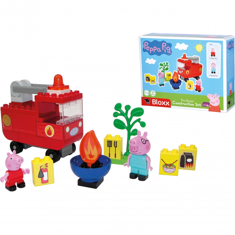 BIG Statybinės plytos Ugniagesiai Peppa Pig 40 vnt.