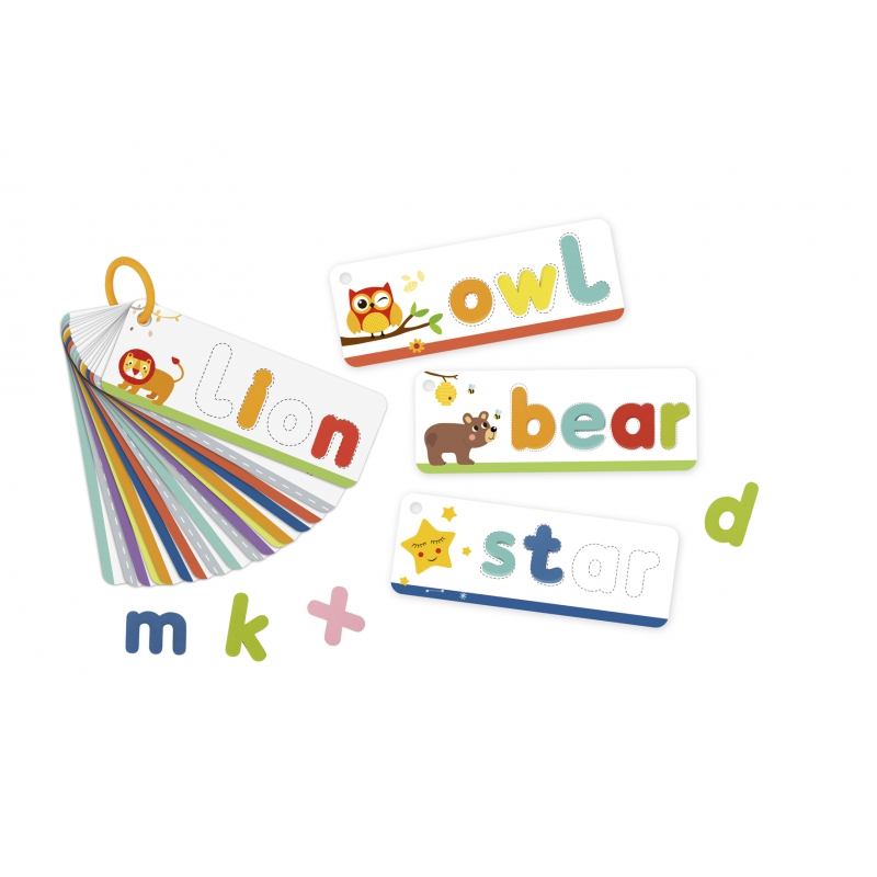 TOOKY TOY Montessori abėcėlės galvosūkis Raidžių mokymasis Žodžiai Gyvūnai 57 vnt.