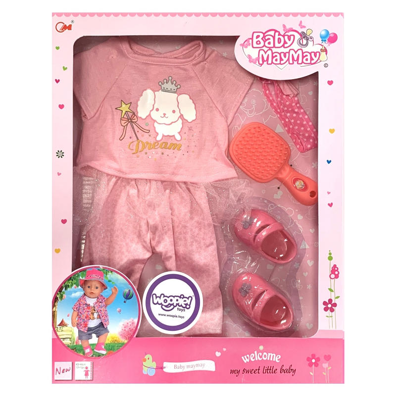 WOOPIE Doll Clothes Pižamos 43-46 cm + Priedai.