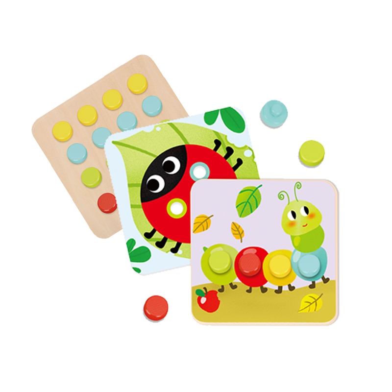 TOOKY TOY galvosūkių kaladėlės vaikams, gyvūnai, dera besimokančios formos, spalvos + lentos