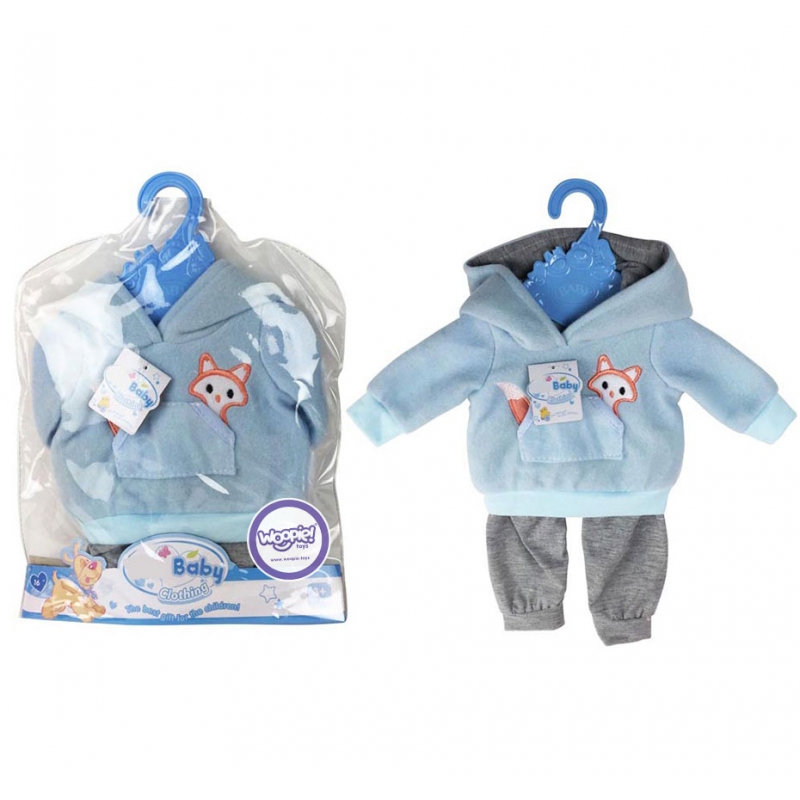 WOOPIE Doll Clothes Set Fox Sweatshirt Šortai 43-46 cm