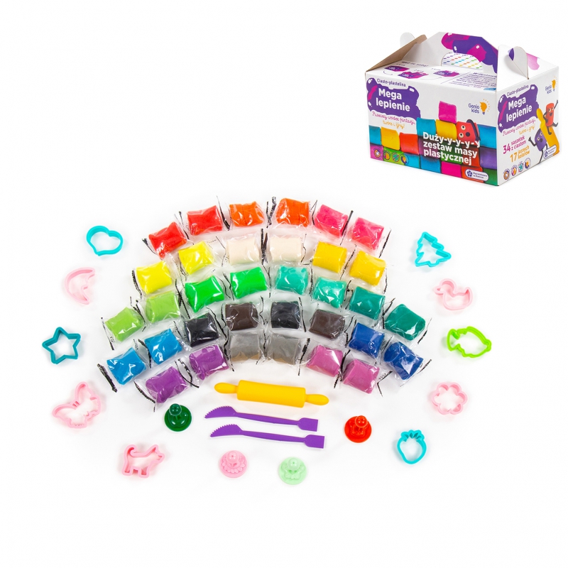 Žaidimų tešlos rinkinys Mega Mold Plastikinė masė 51 vnt.
