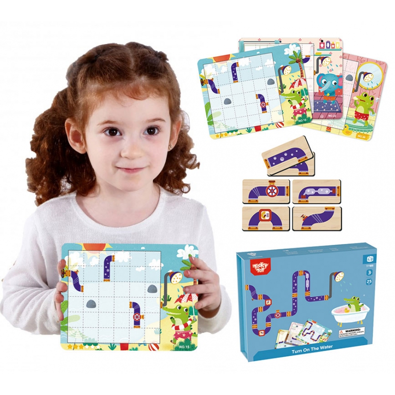 TOOKY TOY Loginis žaidimas Magnetinė dėlionė vaikams 40 vnt.
