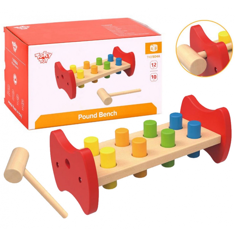 TOOKY TOY Smūgio suoliukas, plaktukas, perforavimo suoliukas