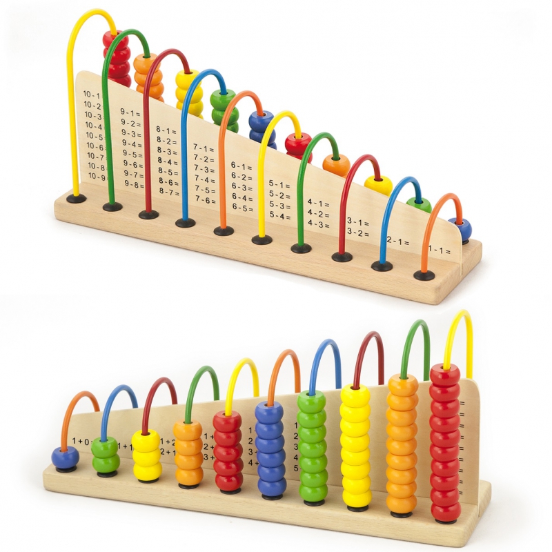 VIGA medinis mokomasis dvipusis abakasas skirtas Montessori mokyklai