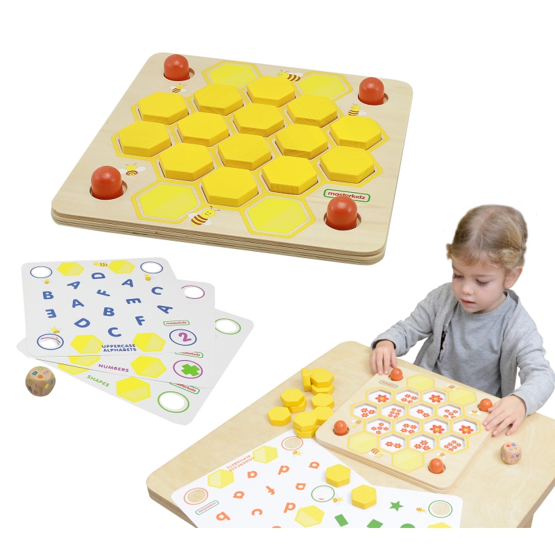 MASTERKIDZ edukacinis stalo žaidimas Mokymasis atminties bitės ir bitės Montessori