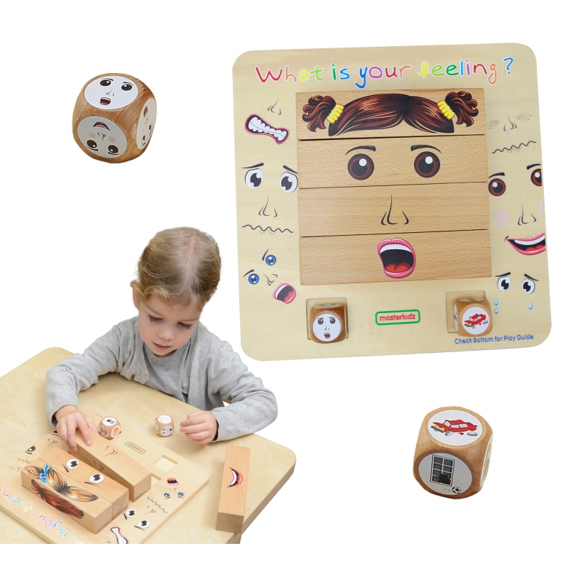 MASTERKIDZ mokymosi emocijos Montessori medinis žaidimas