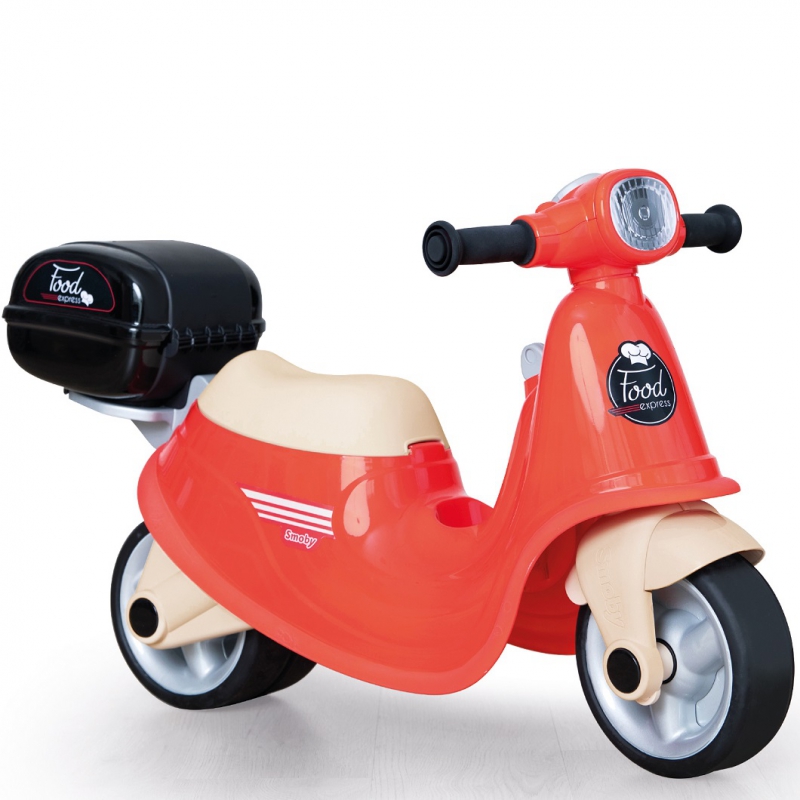 SMOBY retro paspirtukas su bagažinės maisto pristatymo vyru
