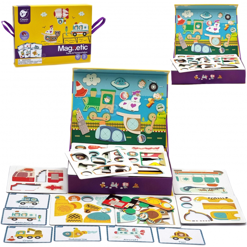 CLASSIC WORLD Puzzle Learning Kelių transporto eismas 72 vnt.