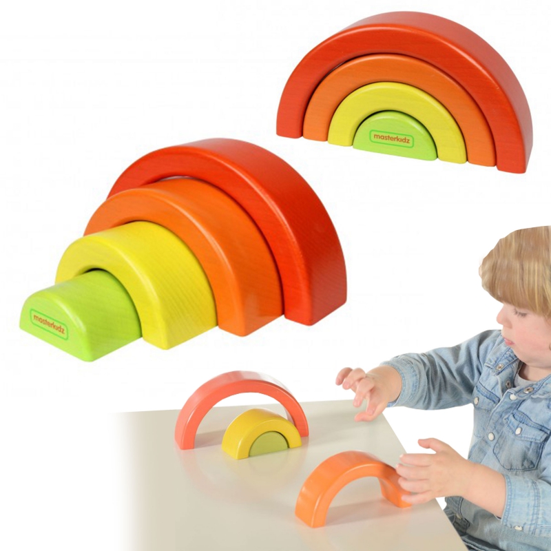 MASTERKIDZ medinė dėlionė Montessori vaivorykštės dėlionė