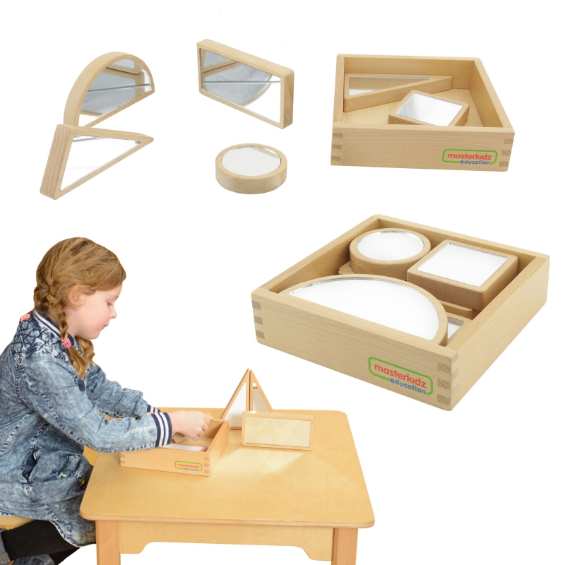 MASTERKIDZ logopedinis veidrodinis Montessori blokų rinkinys 7 vnt.